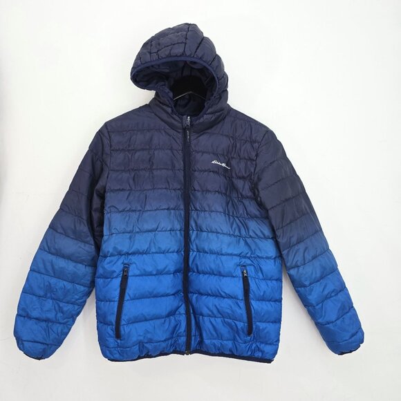 Eddie Bauer Other - Eddie Bauer Kids Boys Blue Ombre Reversible Puffer Coat Winter Jacket Size 14/16